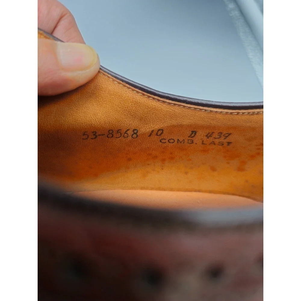 Crosby Square Brand FLEETWOOD Brown  Men's Wingtip Shoes, size 10 D